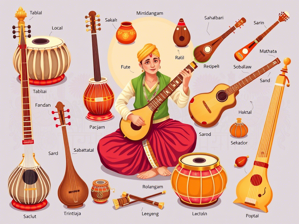 भारतीय वाद्य यंत्रों की लिस्ट, वाद्य यंत्रों के नाम, भारतीय संगीत वाद्य, तबला, सितार, बाँसुरी, शहनाई, लोक वाद्य, घन वाद्य, भारतीय वाद्य यंत्र, लोक संगीत वाद्य, भारतीय संगीत, वीणा, सरोद, ढोल