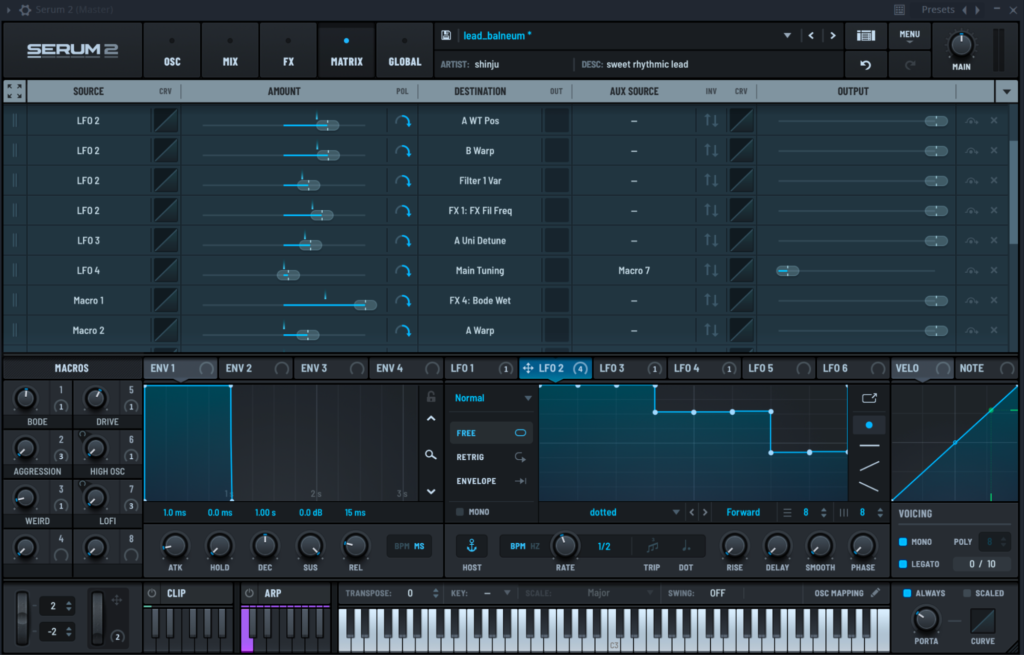 Shinju's bath preset in Serum 2